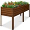 Best Choice Products 72x24x30in Non Toxic Elevated Galvanized Metal Garden Bed Corner Protectors